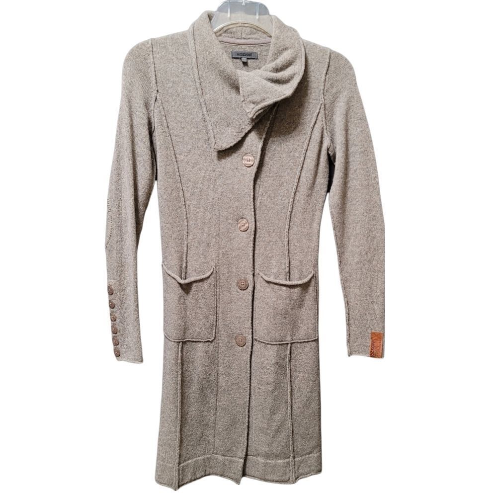 Moscow Taupe Gray Sweater Coat XS